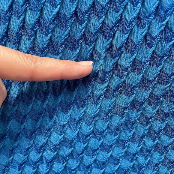 Cut Loose Textured Tank Dress Womens Medium Blue Stretch Comfort - Picture 8 of 14